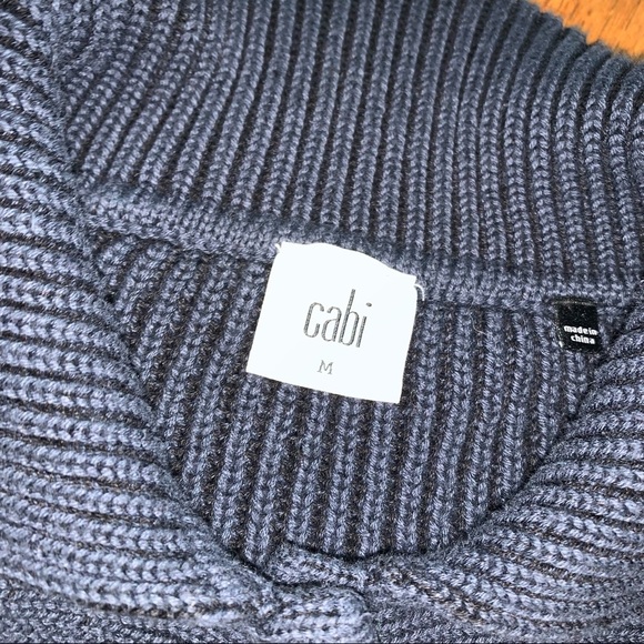 CAbi Navy Pursuit Snap Front Cardigan Sweater size Medium - Picture 6 of 8